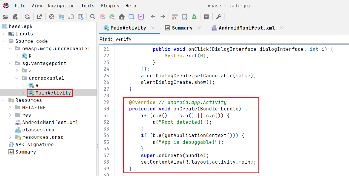 MainActivity onCreate
